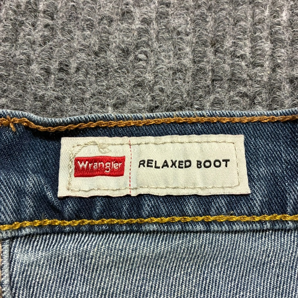 Wrangler Relaxed Boot Jeans Mens W35" L32.5" Blue Denim Casual Mid Rise - Picture 6 of 8